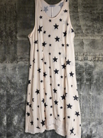 Beige Cotton-Blend Sleeveless Round Neck Causal Dresses