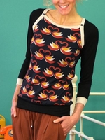 Black Printed Casual Sweatshirts &pullover - Noracora