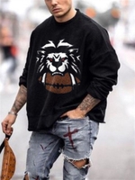 Black Printed Simple Men-Shirts - Noracora