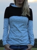 Blue Cotton-Blend Casual Printed Sweatshirts &pullover - Noracora