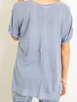 Blue Cotton T-Shirts - Noracora