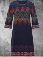 Blue Long Sleeve Casual Causal Dresses