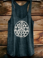 Blue Sleeveless Cotton-Blend Tanks & Camis - Noracora