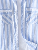 Blue Stripes Casual Men-Shirts - Noracora