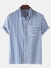 Blue Stripes Statement Men-Shirts - Noracora