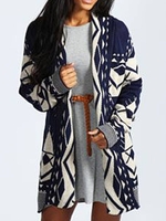 Boho Ethnic Autumn Polyester Mid-weight Micro-Elasticity Long sleeve Loose Other Coat for Women