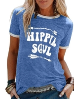 Boho Letter T-Shirts - Noracora