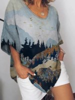 Boho Short Sleeve T-Shirts - Noracora