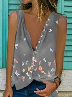 Boho Sleeveless Cotton Shift Tanks & Camis - Noracora