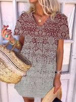 Boho Tribal V Neck Shorts - Noracora