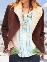 Brown Shift Boho Jackets - Noracora