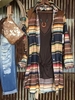 Brown Vintage Printed Cardigans - Noracora