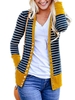Buttoned Casual Striped Cardigans - Noracora