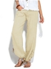 Buttoned Linen & Cotton Bottoms