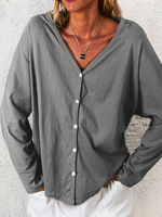 Buttoned Sexy V Neck Cardigans - Noracora