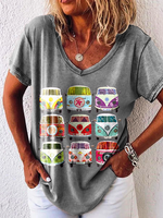 Car Short Sleeve Shift T-Shirts - Noracora