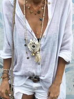 Casual 3/4 Sleeve Casual Tops
