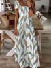 Casual Abstract Jersey Maxi