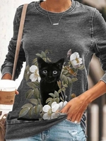 Casual Abstract Long Sleeve Sweatshirts &pullover - Noracora