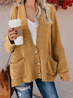 Casual Acrylic Long Sleeve Cardigans - Noracora