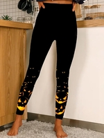 Casual All Season Halloween Tight Jersey Elastic Band Best Sell Slim fit Pants Regular Leggings for Women