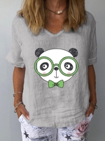 Casual Animal Short Sleeve T-Shirts - Noracora