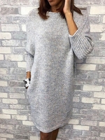 Casual Batwing Pockets Casual Dresses
