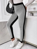 Casual Color Block Winter Natural High Elasticity Daily Jersey Legging Regular Leggings for Women
