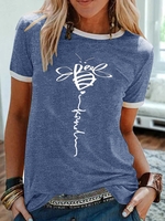 Casual Cotton-Blend Animal T-Shirts - Noracora