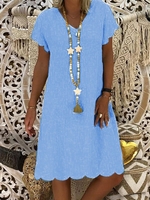 Casual Cotton-Blend Dresses - Noracora