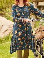Casual Cotton-Blend Floral Dresses - Noracora