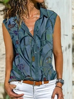 Casual Cotton-Blend Floral Shirts - Noracora