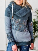 Casual Cotton-Blend Hoodie Long Sleeve Outerwear - Noracora