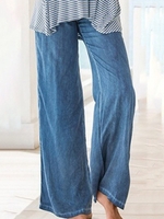 Casual Cotton-Blend Linen & Cotton Bottoms - Noracora