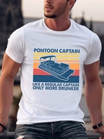 Casual Crew Neck Letter Men-T-Shirts - Noracora