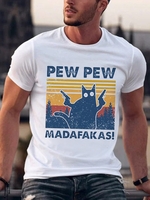 Casual Crew Neck Men-T-Shirts - Noracora