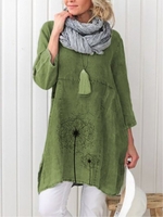 Casual Crew Neck Printed Long Sleeve Act