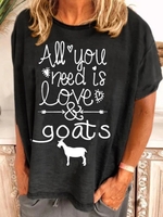 Casual Crew Neck Short Sleeve Shift T-Shirts - Noracora