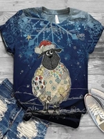 Casual Crew Neck Short Sleeve Sweatshirts &pullover - Noracora