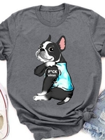 Casual Crew Neck Short Sleeve T-Shirts - Noracora