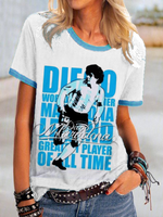 Casual Crew Neck T-Shirts - Noracora