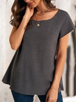 Casual Crew Neck T-Shirts - Noracora