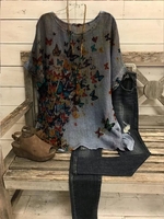 Casual Crew Neck T-Shirts - Noracora