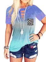 Casual Dip-Dyed T-Shirts - Noracora