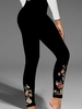 Casual Floral All Season Viscose High Elasticity Daily Tight Slim fit Pants Regular Leggings for Women