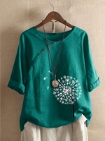 Casual Floral Blouse & Shirts - Noracora