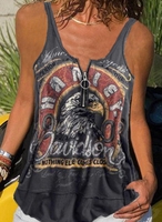 Casual Floral-Print Sleeveless Tanks & Camis - Noracora