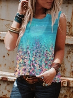 Casual Floral-Print Tanks & Camis - Noracora