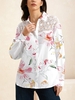 Casual Floral Spring/Fall Loose Lace Long Sleeve Regular H-Line Regular Blouses for Women