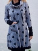 Casual Geometric Cotton-Blend Long Sleeve Causal Dresses